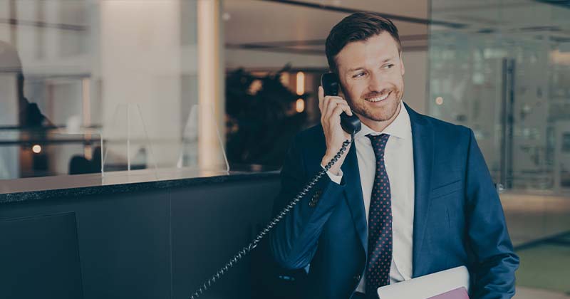 office phone on desk